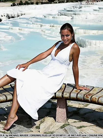 Hot woman shore vacation