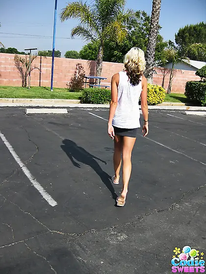 Blonde tight shaved pussy