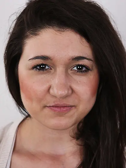 Chubby brunette massive white