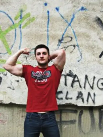 Brunette Young Man Julian Fingering.