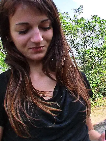 Horny redhead Aimee Ryan gets a long dick fucking her pussy and