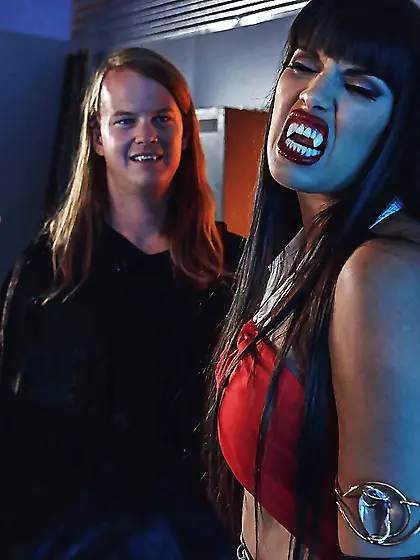 Latina woman is a wrong vampire who sucks no blood but sperm out