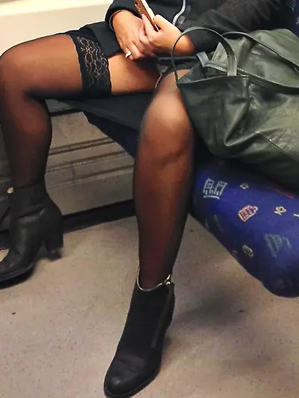 Upskirt Swedish subway