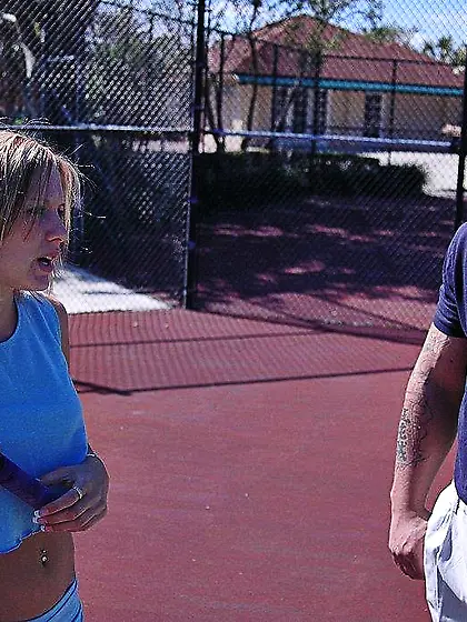Tattooed coach fucks sexy student girl Lacie Capers after tennis