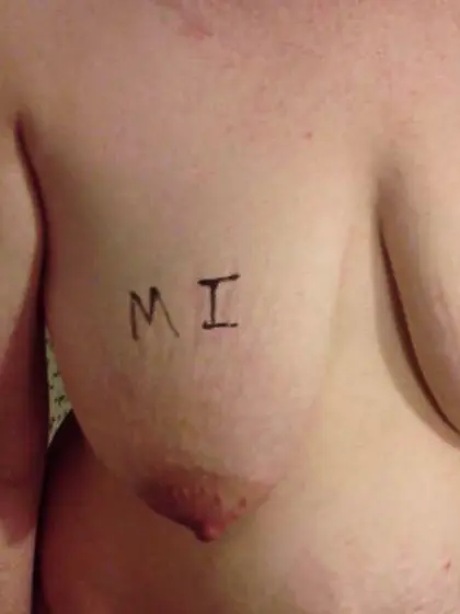 Wendy's saggy redhead tits exposed by husband