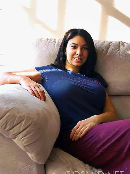 Big-assed Mulatto gal strips to lingerie and teases with her per