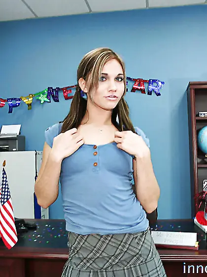 Naughty student brave enough to strip naked and masturbate in de