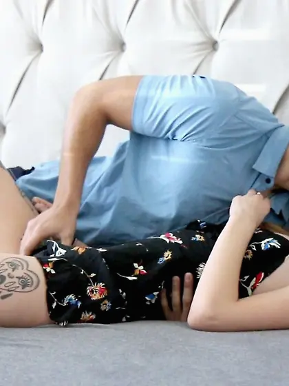 College guy goes wild on the slim girl's...