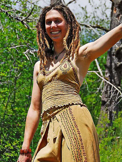 Hairy dread locked hippie