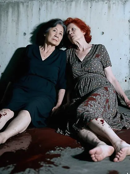 Grandmothers shot dead in their bare feet