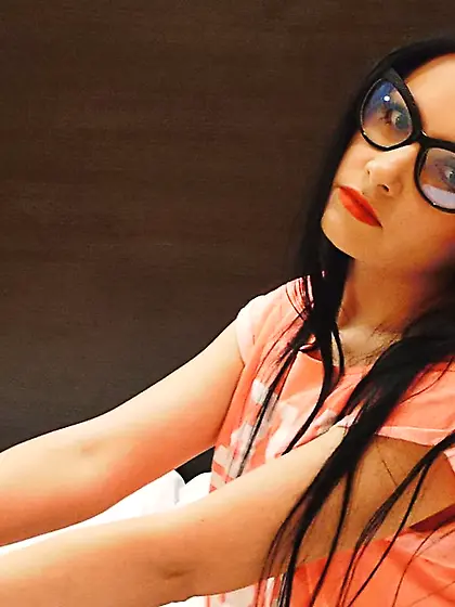 White girl black hair