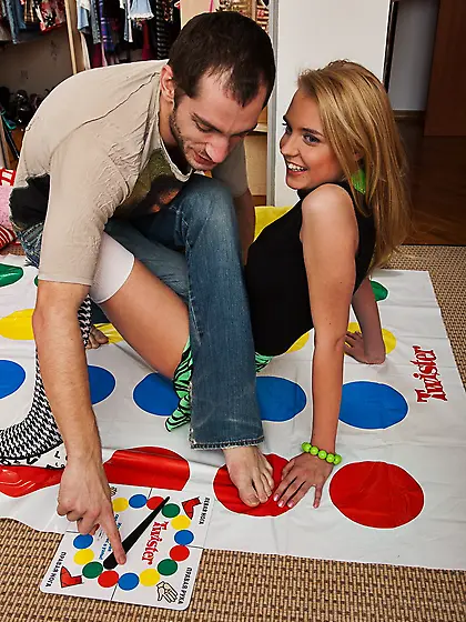 Twister game ends for young Chloe Blue and her stepbrother with