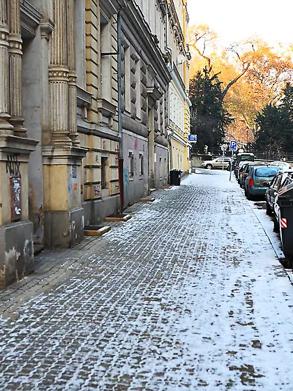 Audrey was walking home