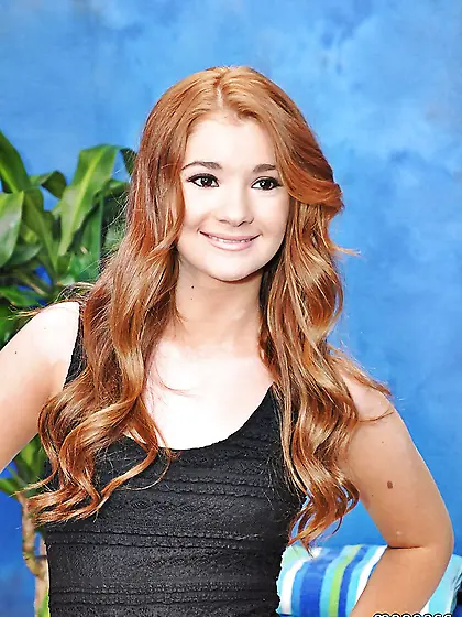 Joyful redhead before work has enough time to perform little str