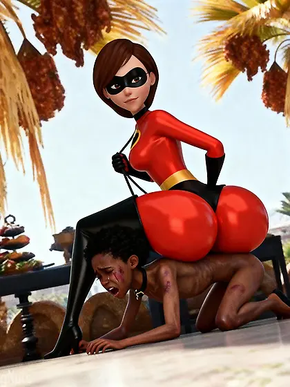 Mrs incredible sits on a nigger