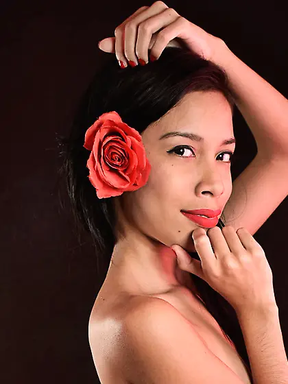 Latin teen black hair