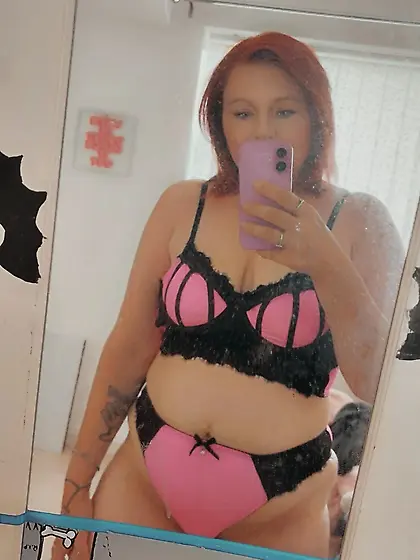 My partner in her birthday suit