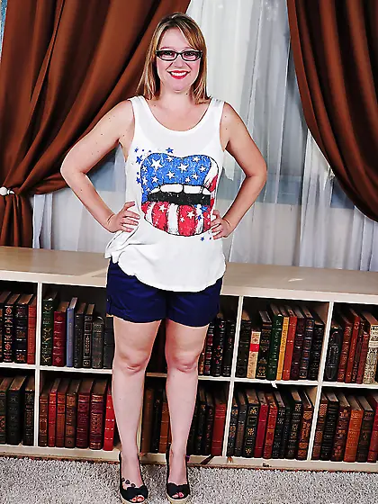 Naughty chubby blonde big tits