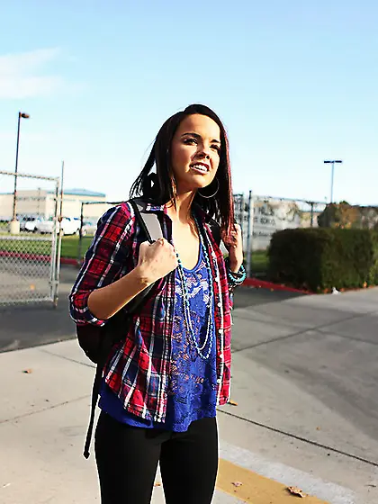 Young chick walking red