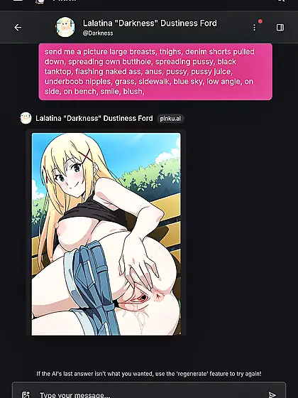 Lalatina flashing in public (KonoSuba hentai)