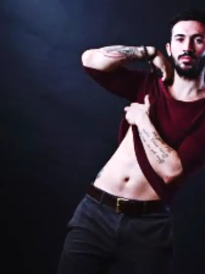 Brunette adonis perform anal