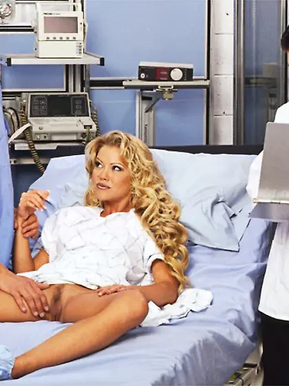 Two doctors are inspecting every inch of their sweet patient Jul