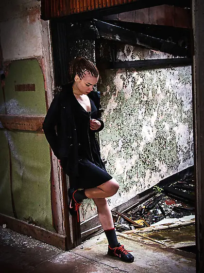 Slut trench coat opens