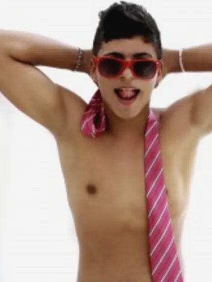 Brunette Young Man Jansex Striptease.