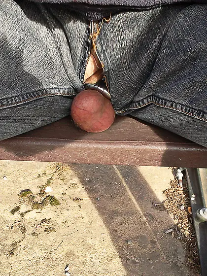 Trousers with a hole in the crotch