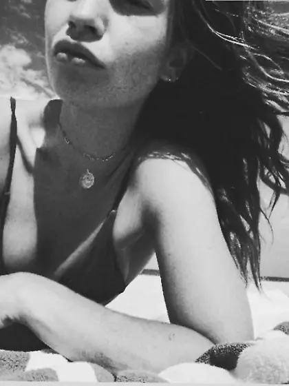 Lily James in a bikini