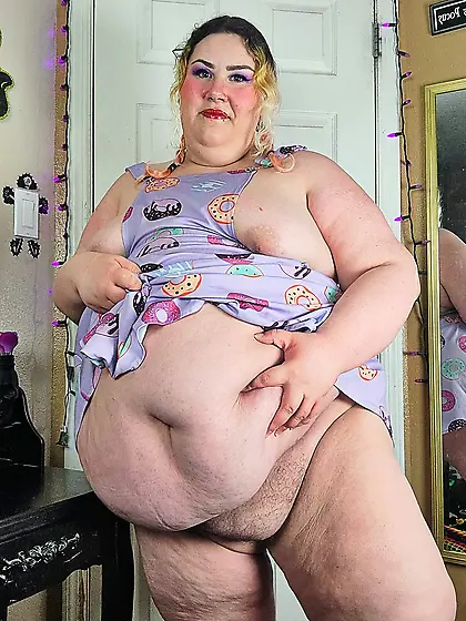 Cute BBW in Donut Dress