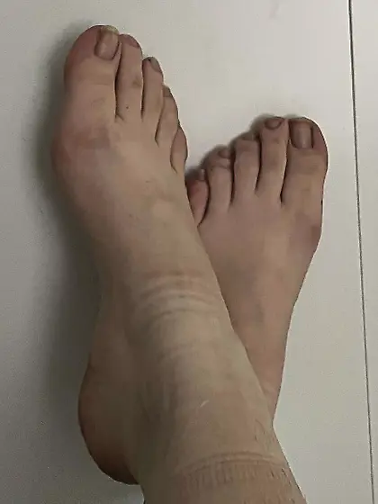 Sweaty after work feet