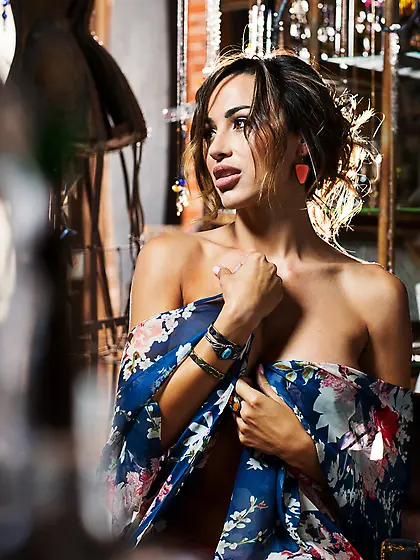 The stunning Ana Cheri shows off her smoking-hot body.