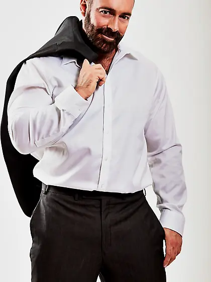 Photogenic men shed suits