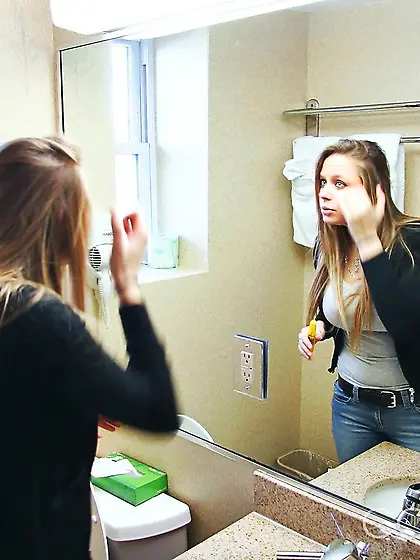 Hot ass amateur bathroom