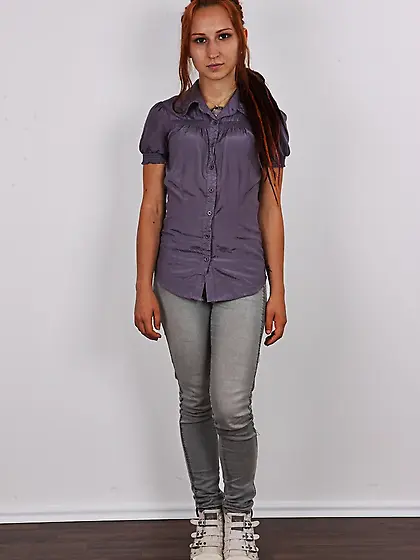 Skinny red head bitch