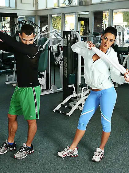 Busty slut pierced nipples