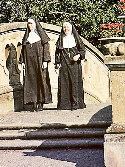 Slutty retro nuns sharing