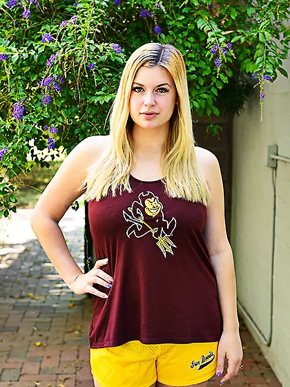 Gal inviting eyes teases