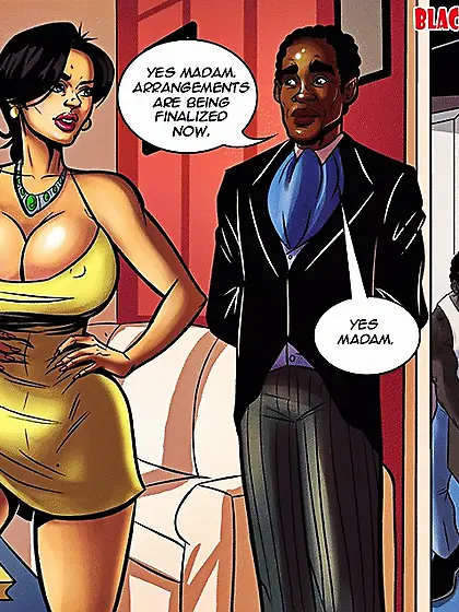 Busty brunette lady boss