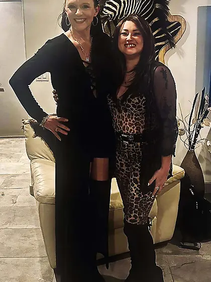 Ugly milf friend.  Try to cum to her