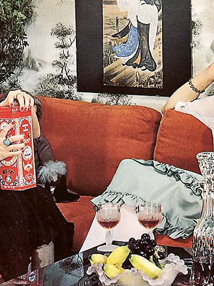 Hairy seventies ladies playing