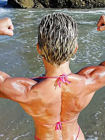Muscle female blonde