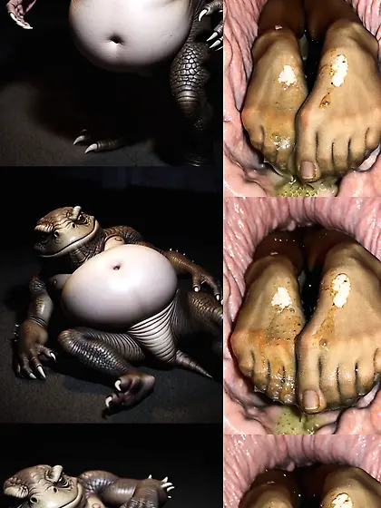 Chun-Li's Nylon Feet Being Digested 4