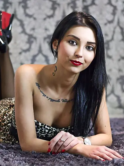 White teen black hair