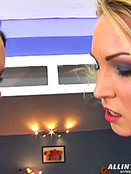 Blonde brunette kitchen fucked