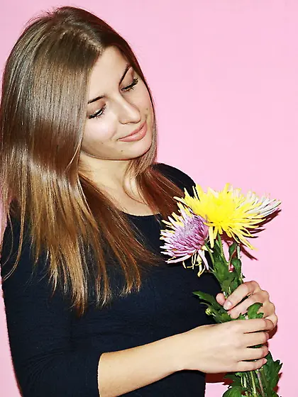 White girl with brown hair and nice tits