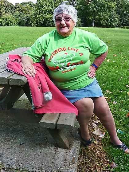 Elegant elderly short haired