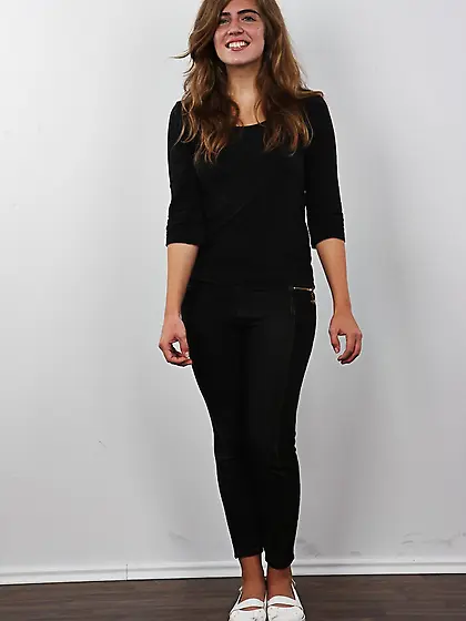 Flexible young brunette babe