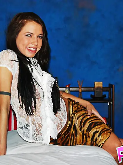 Hot brunette gets massaged, fucked and facialed